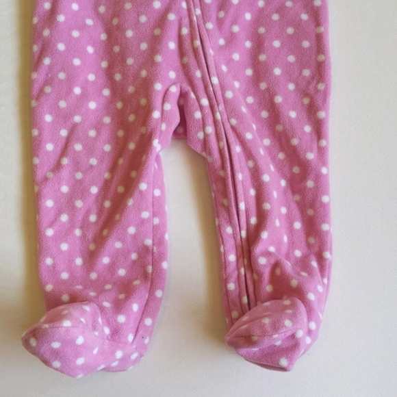 simple joys purple fleece zipper footie sleeper pajamas 6-9 months baby girl - Picture 6 of 7